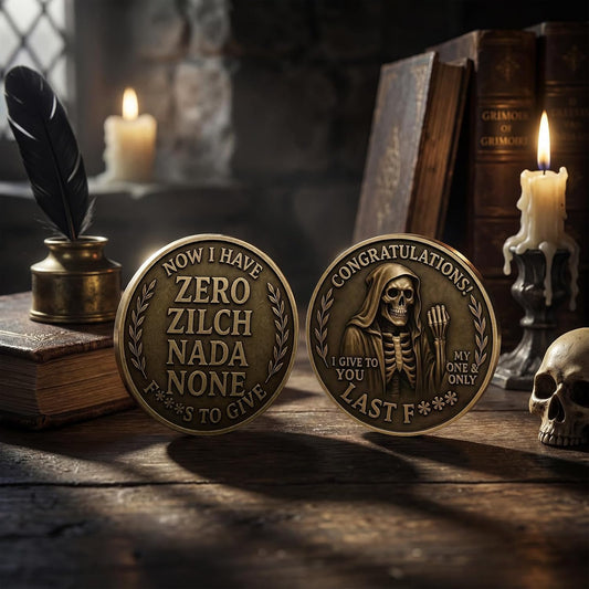 Zero F***s to Give Challenge Coin – Grim Reaper Novelty Coin