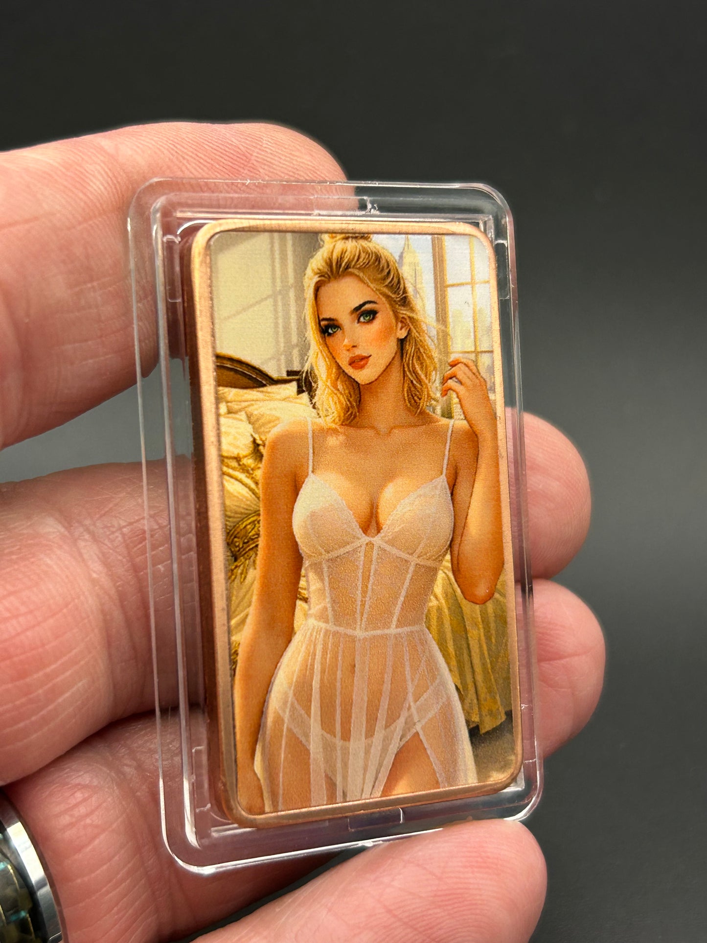 1 Troy Oz Copper Bar Elegant Boudoir Blonde Pin-Up Fantasy Series #CB-14