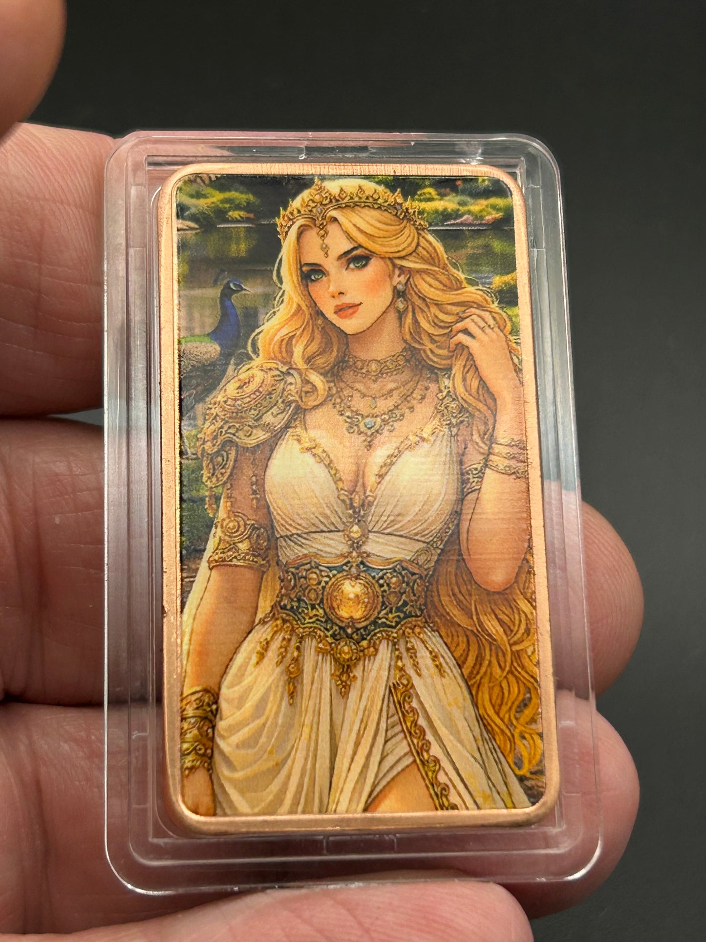 1 Troy Oz Copper Bar Retro Greek Goddess Hera Fantasy Series #CB-16