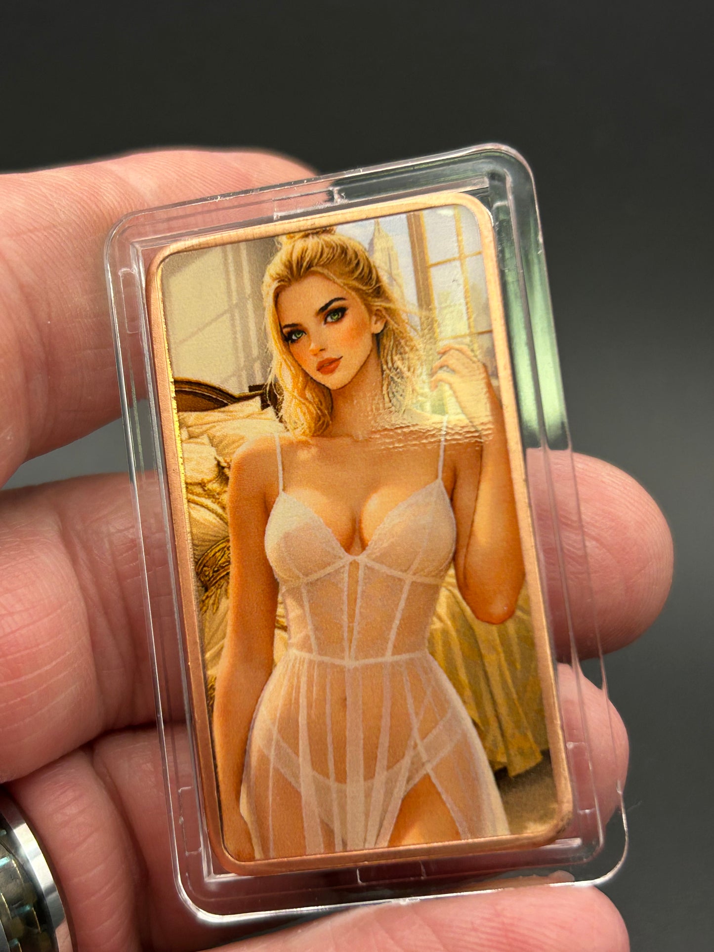 1 Troy Oz Copper Bar Elegant Boudoir Blonde Pin-Up Fantasy Series #CB-14
