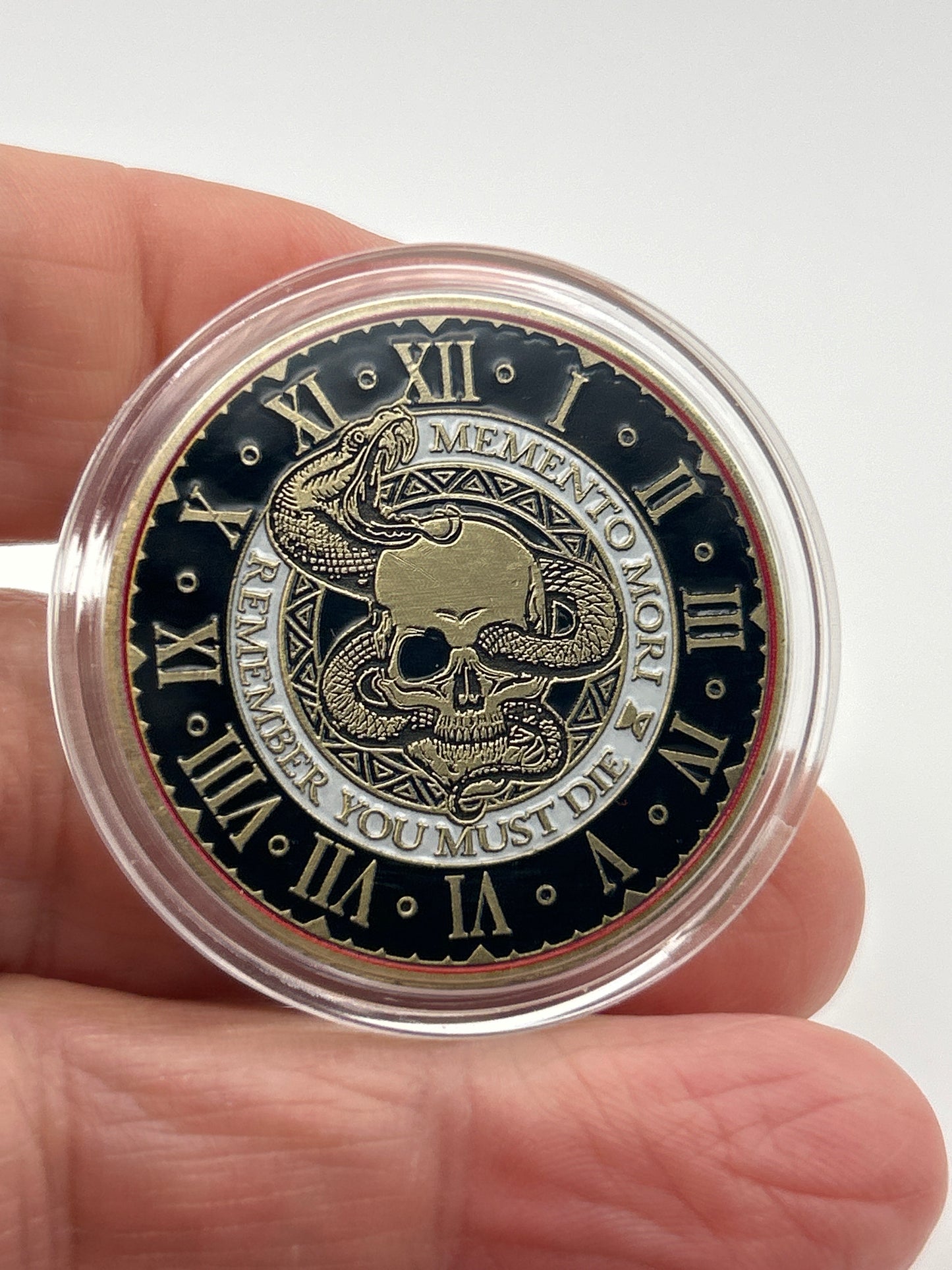💥$3.99 DEAL-MEMENTO MORI/VIVERE 1.5" Challenge Coin/Golf Ball Markers