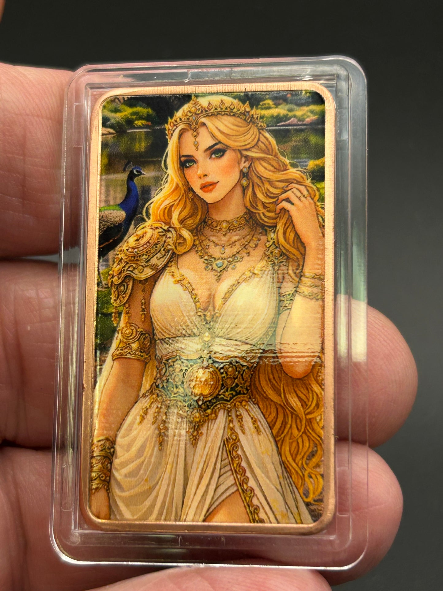 1 Troy Oz Copper Bar Retro Greek Goddess Hera Fantasy Series #CB-16