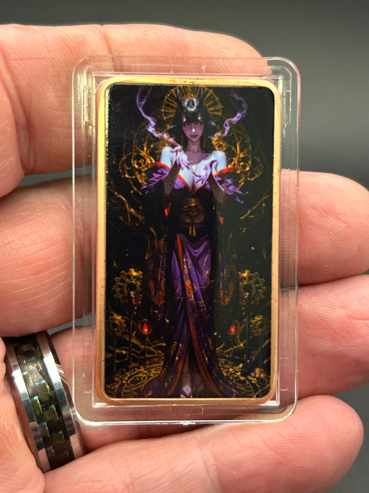 1 Troy Oz Copper Bar Mystical Sorceress Fantasy Series #CB-7