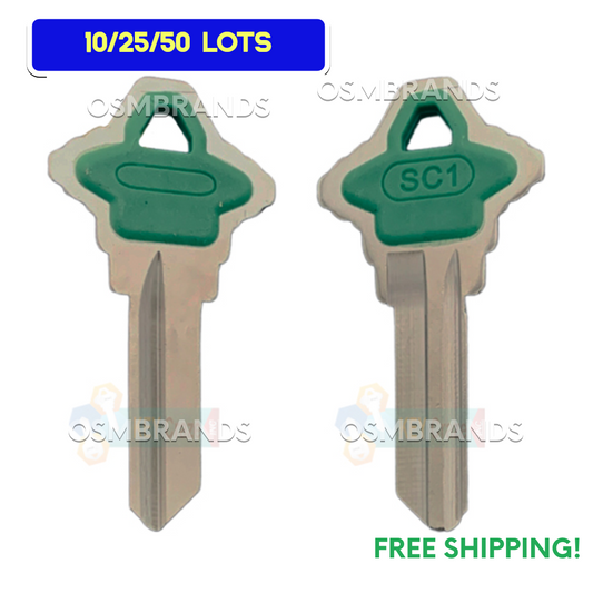 SC-1 SCHLAGE GREEN COLORED TABBED KEY LOTS OF 10-50