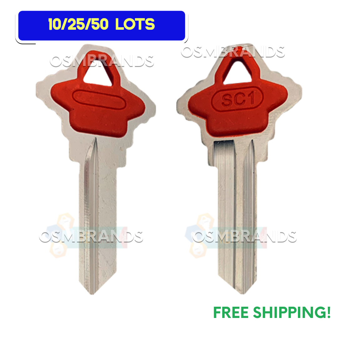 SC-1 SCHLAGE RED COLORED TABBED KEY LOTS OF 10-50