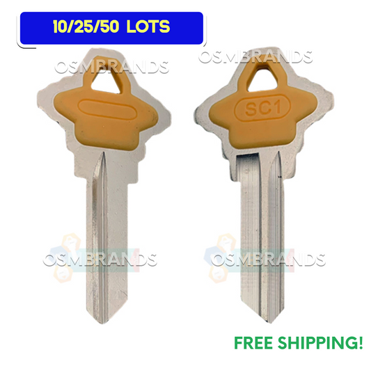 SC-1 SCHLAGE YELLOW COLORED TABBED KEY LOTS OF 10-50