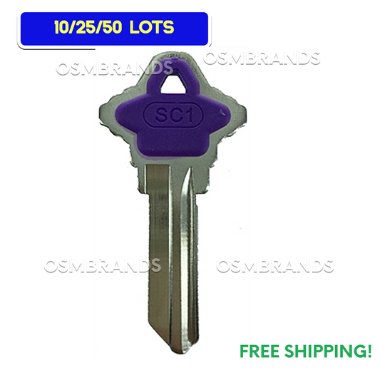 SC-1 SCHLAGE PURPLE COLORED TABBED KEY LOTS OF 10-50