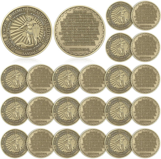 20/40 BULK PACK ARMOR OF GOD PRAYER COINS