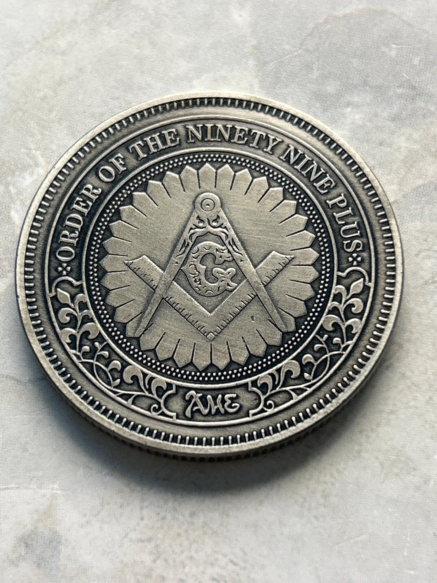Knights Hospitaller & Freemason Challenge Coin – Order of the Ninety Nine Plus (40mm)(CLOSEOUT)