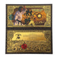 2 Sets-4 Pcs per Set-Chuck Norris Commemorative Black & Gold 24K Gold Foil Banknotes