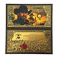 2 Sets-4 Pcs per Set-Chuck Norris Commemorative Black & Gold 24K Gold Foil Banknotes