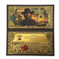 2 Sets-4 Pcs per Set-Chuck Norris Commemorative Black & Gold 24K Gold Foil Banknotes