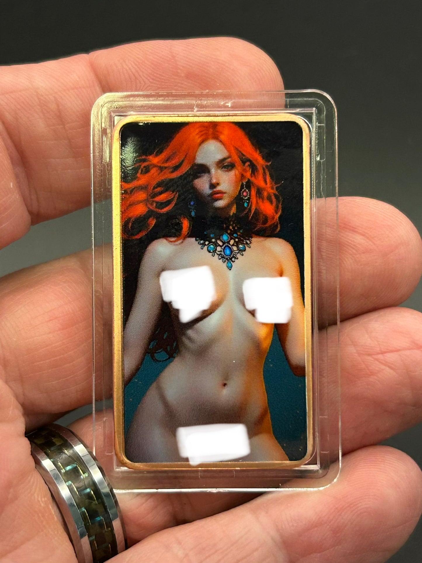 1 Troy Oz Copper Bar Striking Red Haired Warrior Queen Fantasy Series #CB-10