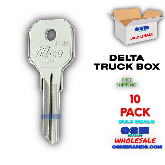 DELTA TRUCK BOX SPARE KEYS #1529 Uncut Key Blanks 10 PK