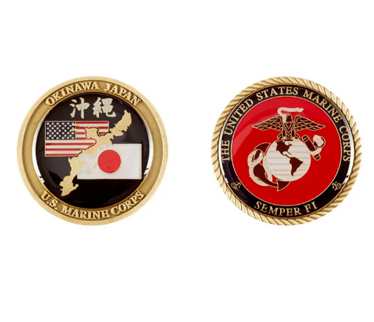 US MARINE CORPS Okinawa USMC Challenge Coin