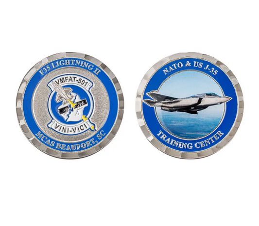 US MARINE CORPS USMC F35 Lightning II Challenge Coin