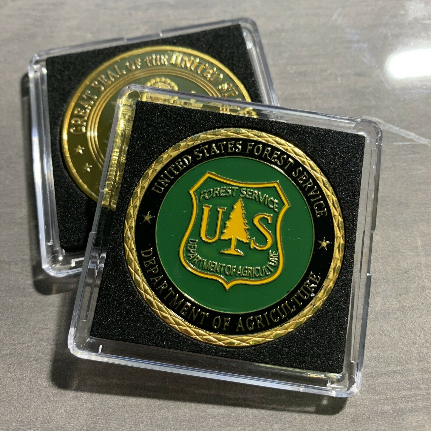 US FOREST SERVICE-DEPT OF AGRICULTURE Challenge Coin with Case DROP SHIP