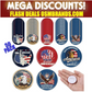 50 Pcs Patriotic 250th Birthday Buttons Pins Bulk 1.5 Inch Round 250th Anniversary Celebrating USA Pin Back Button Badges Patriots' Day Independence Day Decorations for Women Men Backpack Bags