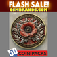 50 Veterans "For our Fallen Heroes" Poppy High Grade Challenge Coins