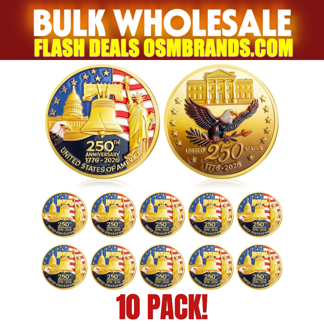 10 PACK-250th Anniversary United States Liberty Bell & Eagle Commemorative Coin — 1776-2026