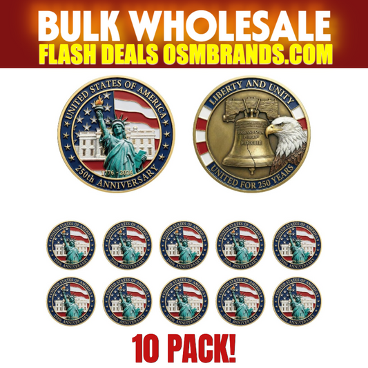 Liberty and Unity 250th Anniversary Commemorative Coin — 10 Pack | 1776-2026