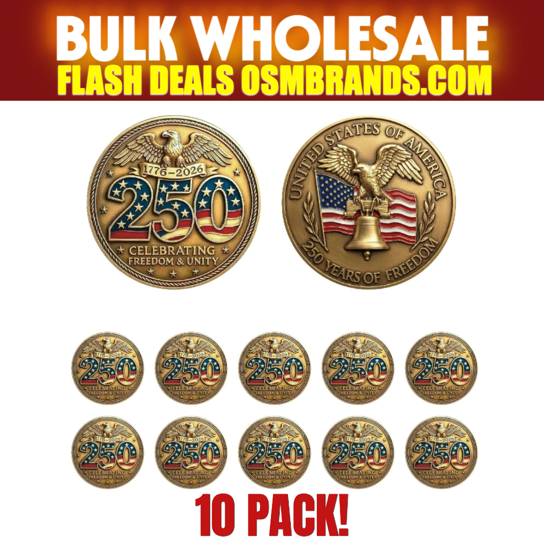 250th Anniversary Celebrating Freedom & Unity Commemorative Coin — 10 Pack | 1776-2026