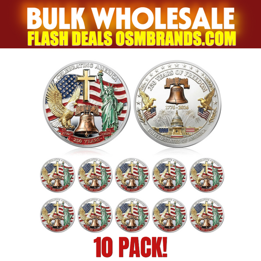 Celebrating America 250th Anniversary Commemorative Coin — 10 Pack | 1776-2026