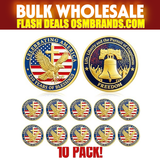 Celebrating America 250 Years of Blessings Commemorative Coin — 10 Pack | 1776-2026