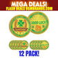 Good Luck Coin – Lucky Every Day Four Leaf Clover Challenge Coin (12 Pack)