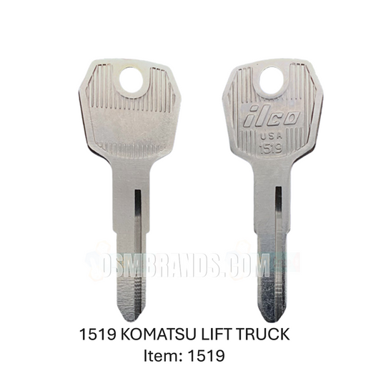 Komatsu Lift Truck 1519 ILCO Key Blanks – 25 Pack | Bulk Forklift Keys