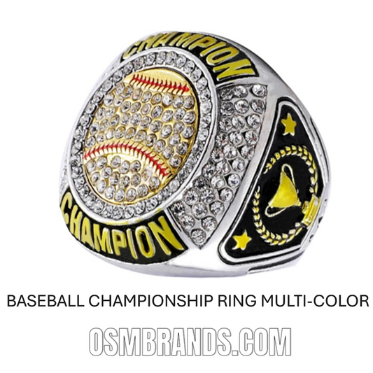 ⚾ 12 Pack Baseball Championship Rings with Trophy & Star Design — Youth & Adult Sports