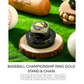 ⚾ 10 Pack Baseball Championship Ring Gold with Stand & Chain — Youth & Adult Sports