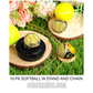 10 Pack Softball Championship Rings with Display Stand and Chain