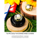 10 Pack Golf Championship Rings with Display Stand and Chain