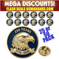 250 Years Bald Eagle Lapel Pin – 1776-2026 USA Anniversary Pin | 25 or 50 Pack