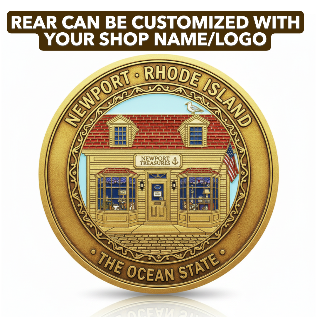 Newport RI Custom Challenge Coin | 100 Units | Front & Rear Customizable