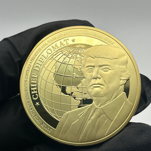 2017 President Donald Trump Chief Diplomat Collectible Coin w COA