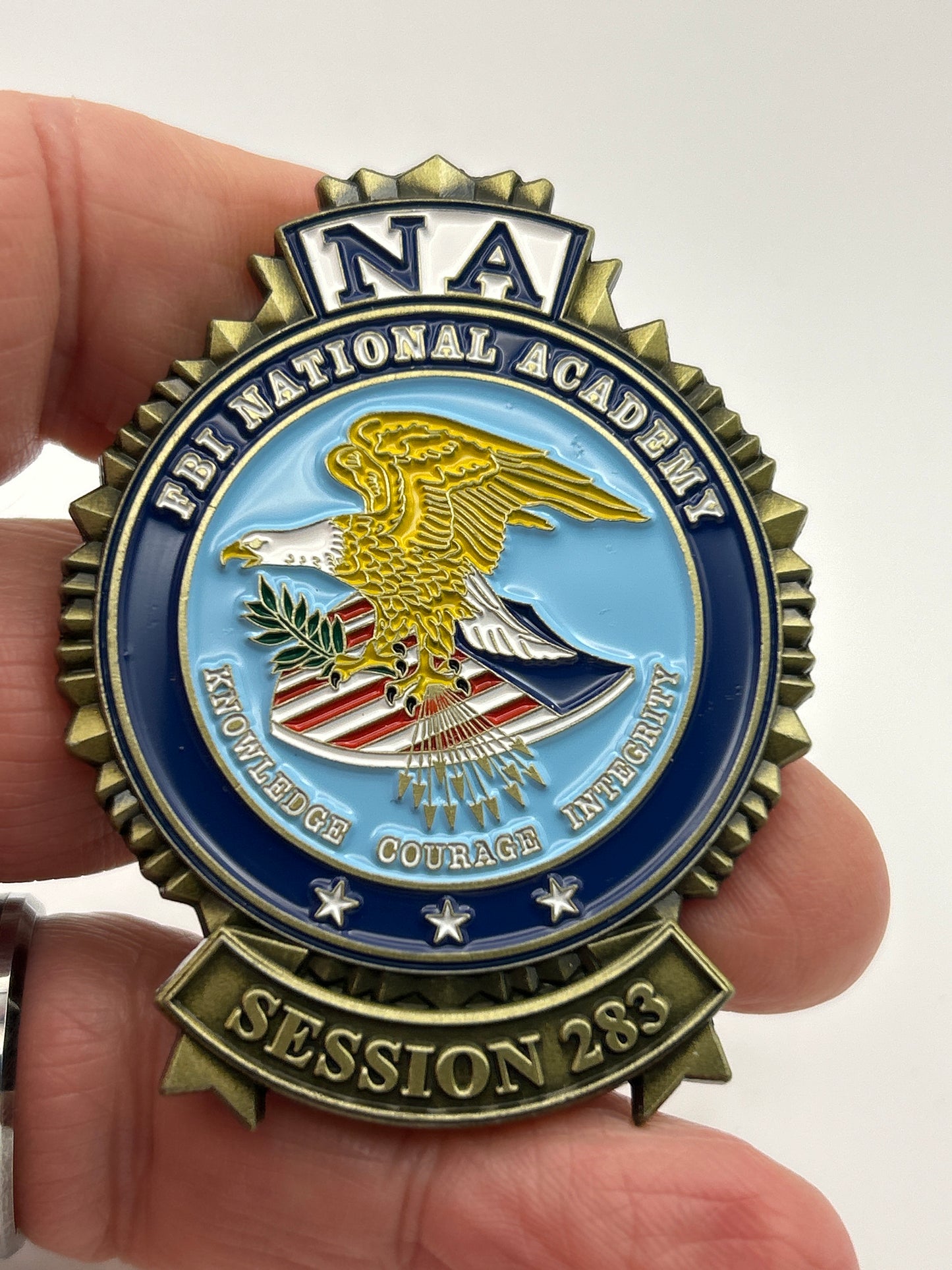 FBI National Academy Session 283 Challenge Coin – Knowledge Courage Integrity