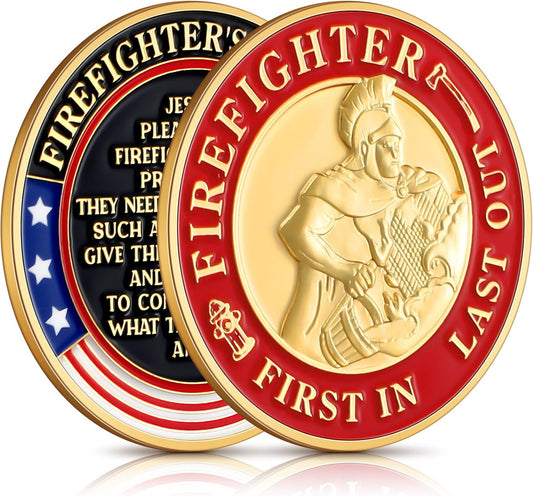 20/40 BULK PACK FIREFIGHTER PATRON SAINT FLORIAN PRAYER COINS
