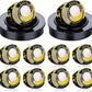 10 Pack Golf Championship Rings with Display Stand and Chain