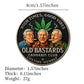 50 PCS Wholesale Lot - Old Bastards Cannabis Club Novelty Challenge Coin 40mm Antique Silver Colorized