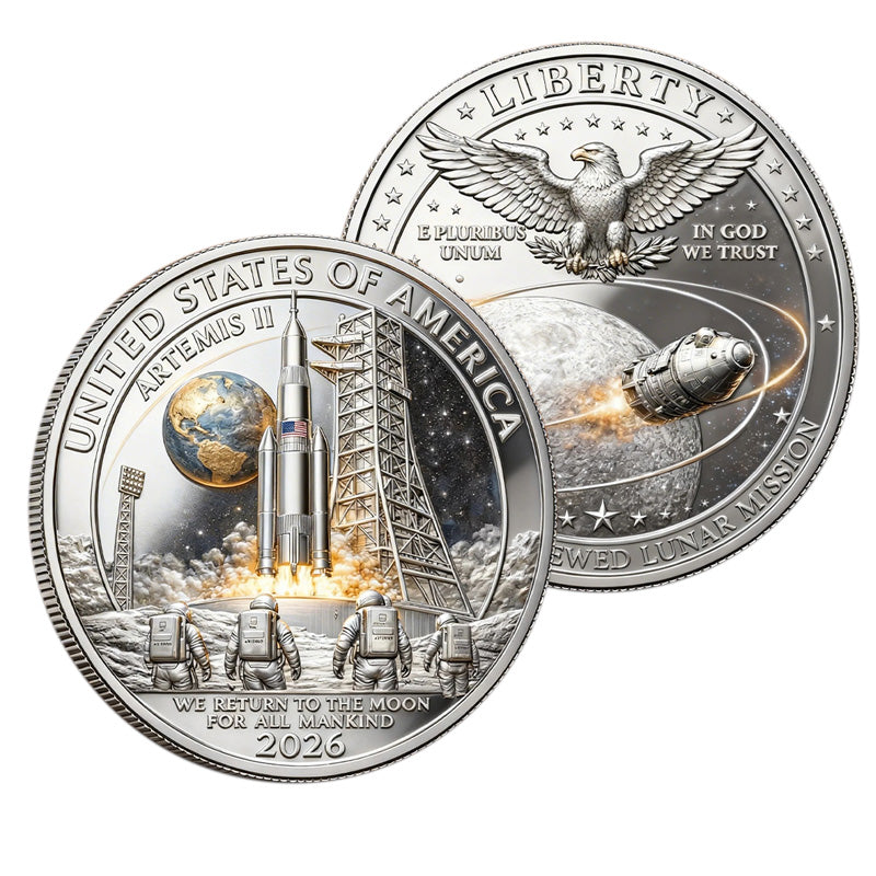 Artemis II Challenge Coin Collection – 5 Styles | Mix & Match | 30 pc Minimum