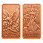 American Eagle & Walking Liberty 1 oz .999 Fine Copper Bar (Pack of 10)