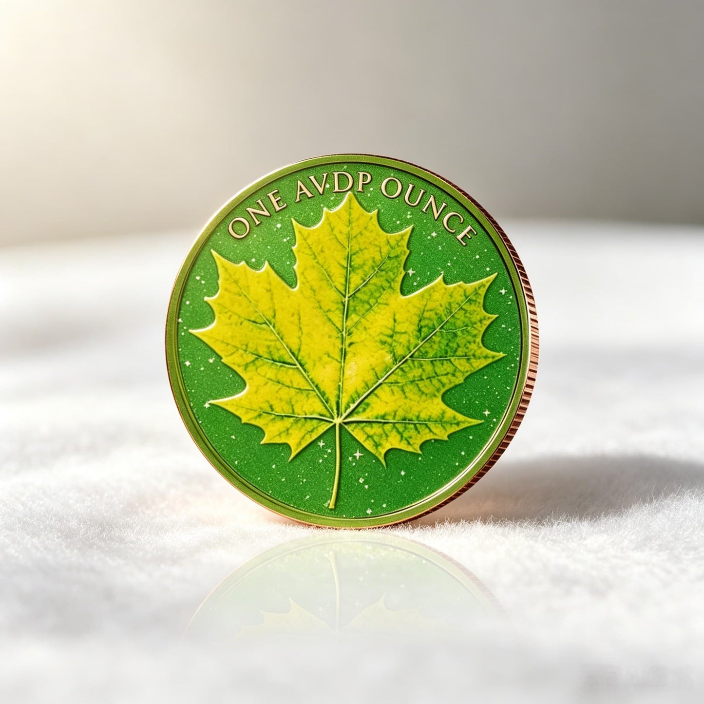 Tree of Life & Maple Leaf 1 oz Copper Round – Emerald Green Nature Art Edition (Tube of 20)