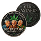 50 PCS Wholesale Lot - Old Bastards Cannabis Club Novelty Challenge Coin 40mm Antique Silver Colorized