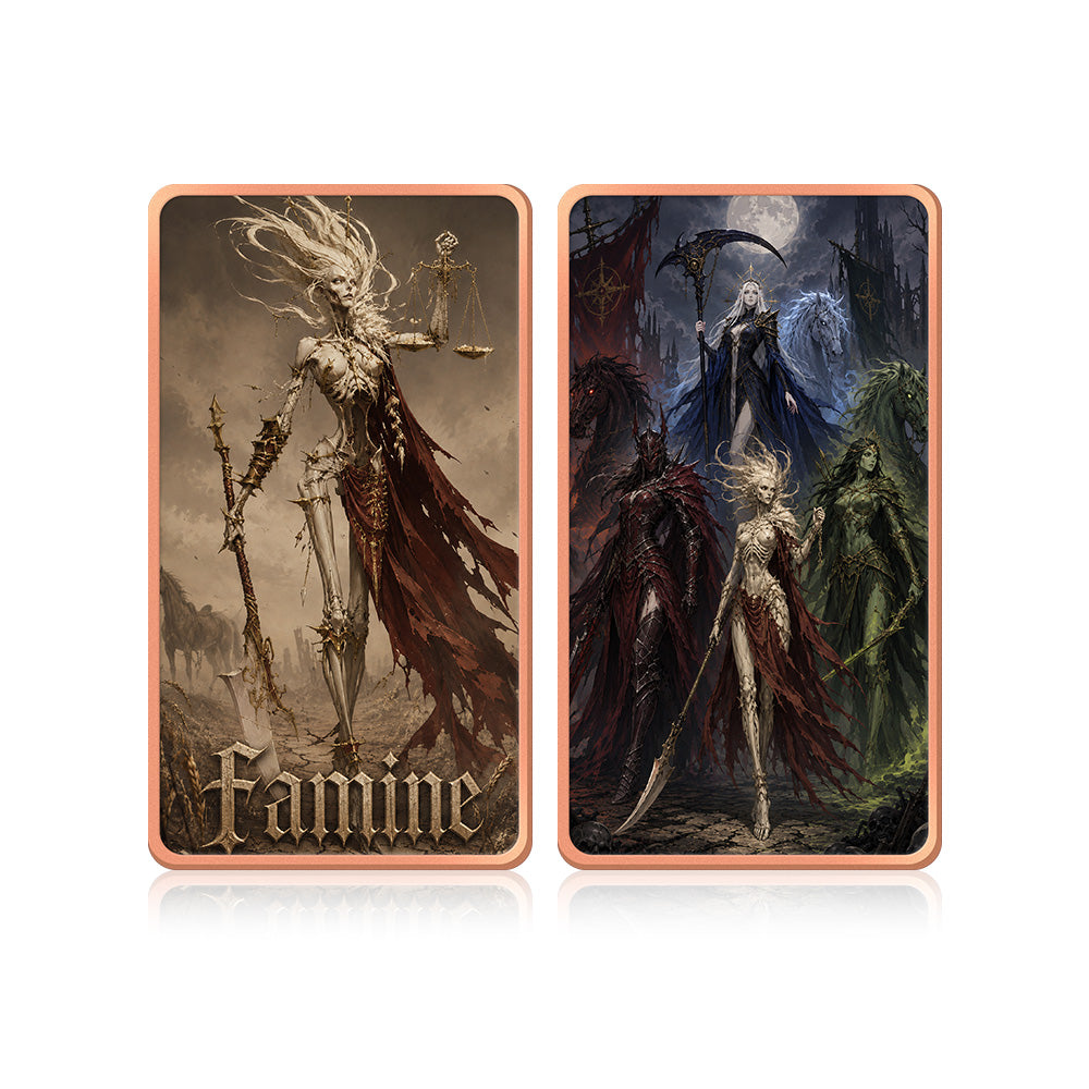 Four Horsemen of the Apocalypse Goddess – 4 PC Set | 1 oz .999 Pure Copper Bars
