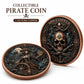 Pirate Captain Challenge Coin – 1 Troy Oz .999 Copper 3D | 40mm | 20 pc Minimum