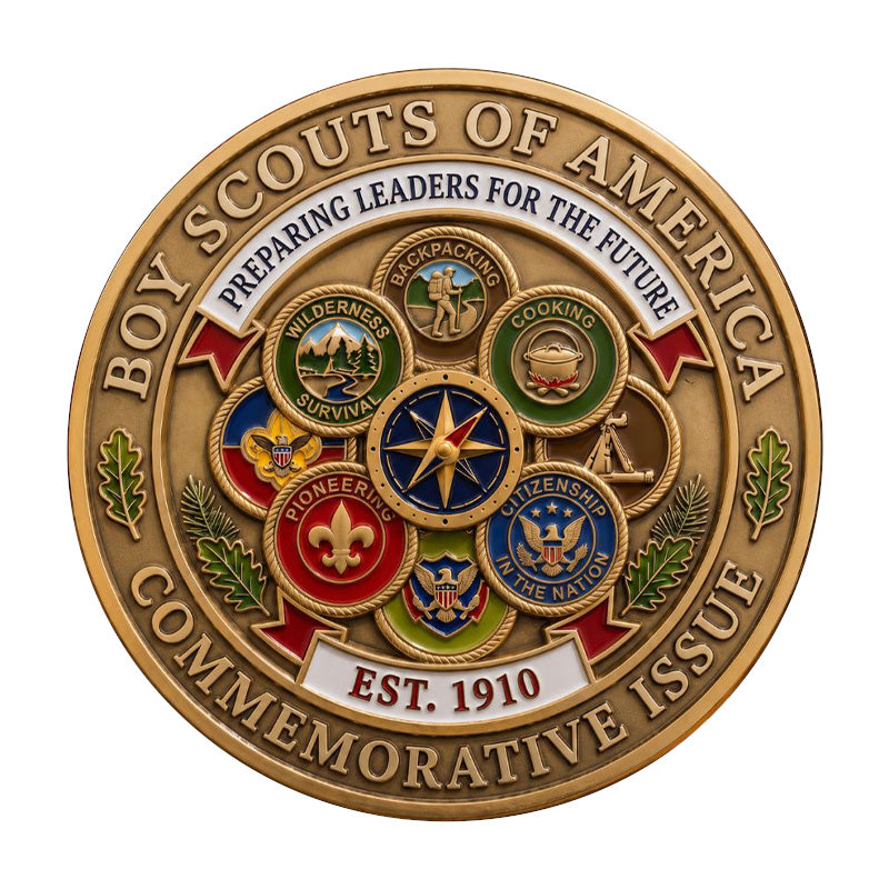Boy Scouts of America Commemorative Challenge Coin | Est. 1910 | 40mm High Relief (20 PCS)