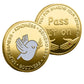 50 PCS Wholesale Lot - "Pass It On" Kindness Challenge Coin 40mm Gold Plated Peace Dove