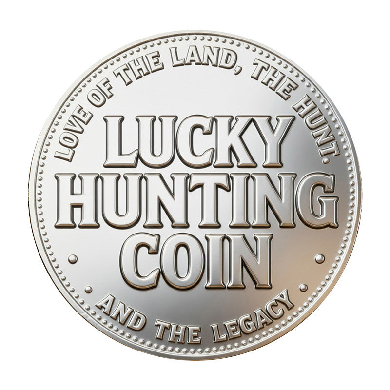 50 PCS Wholesale Lot - Old Hunter Club Lucky Hunting Challenge Coin 40mm Silver Tone Colorized